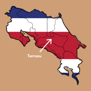 Costa Rica Tarrazu map